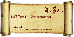 Móczik Zsuzsanna névjegykártya